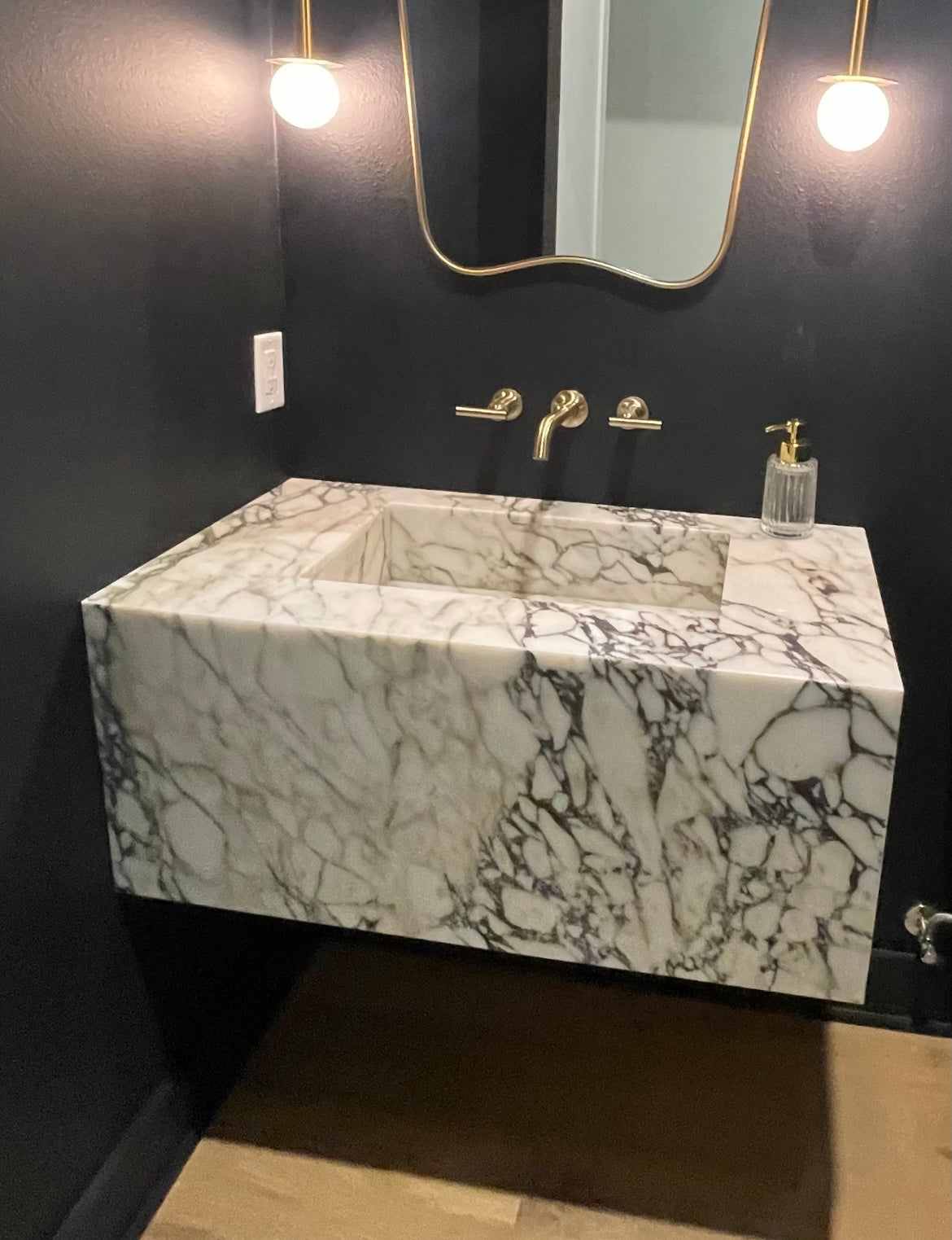 floating marble sink