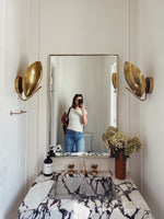 marble floating sink