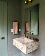 calacatta viola marble sink