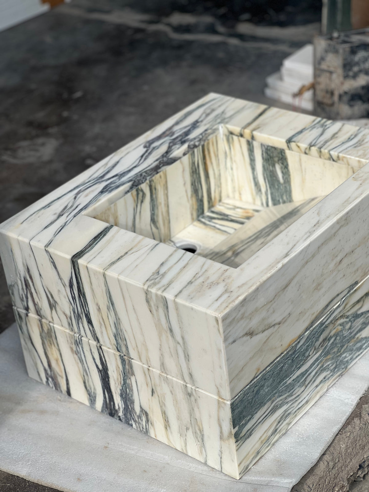 Marble vessel sink
