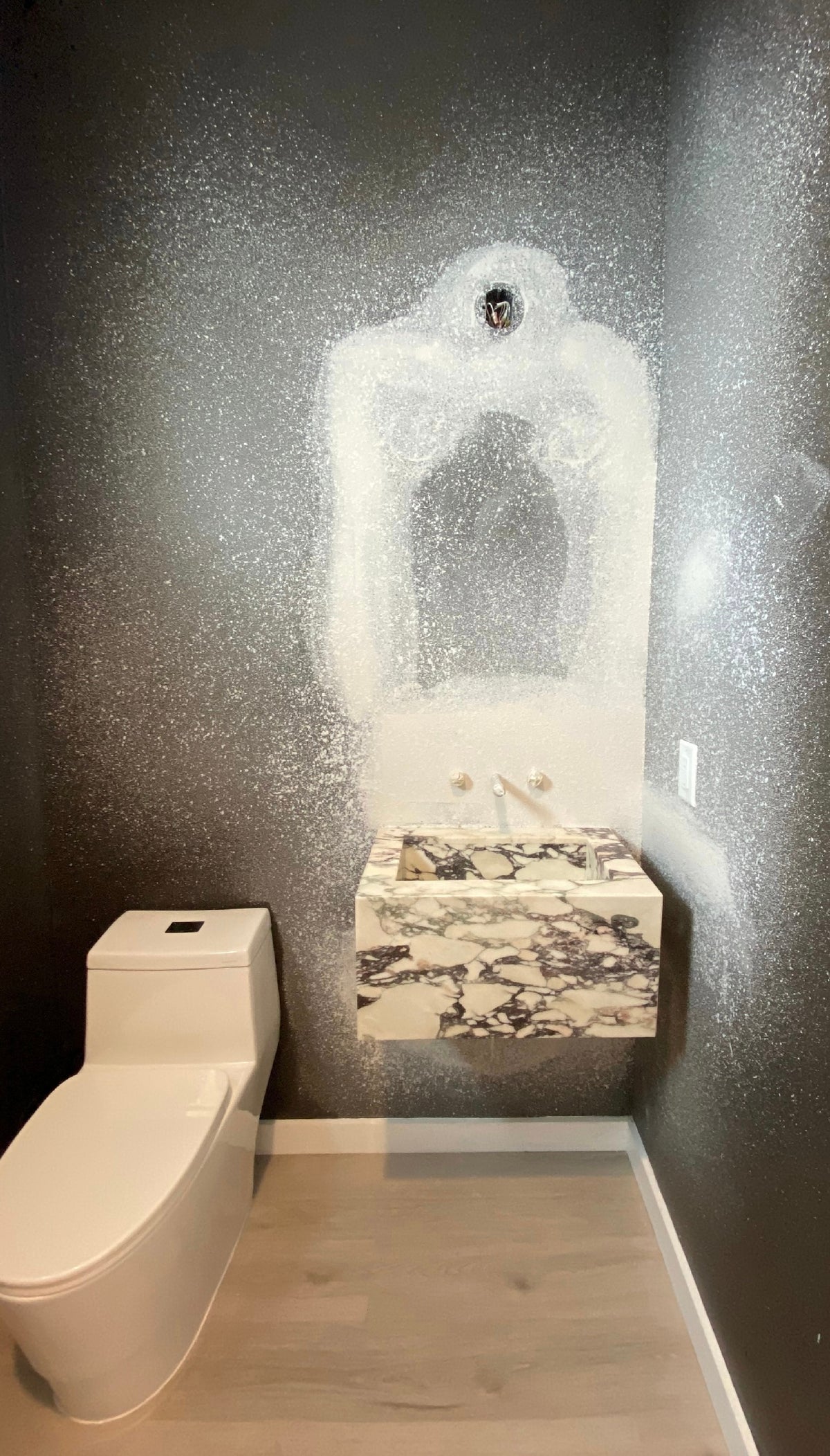 marble wall hung sink