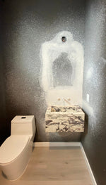 marble wall hung sink