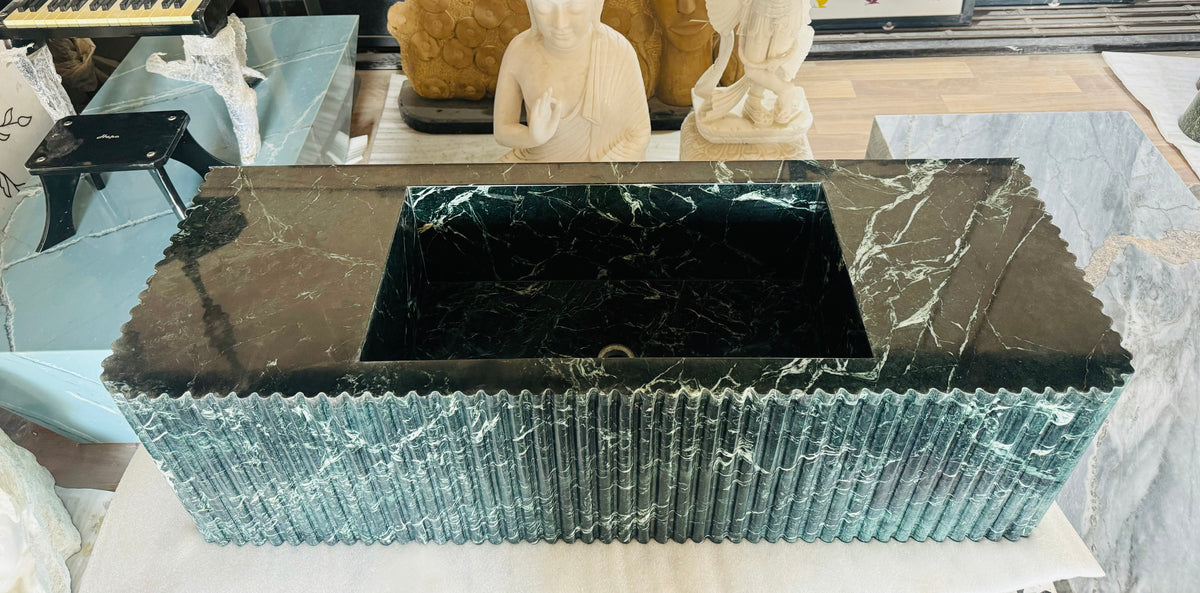 Marble powder room sink